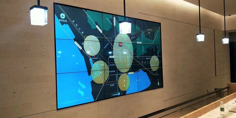 55 Inch 3.5mm Narrow Bezel 500 CD Brightness Seamless 55" 55inch 5X5 LCD Video Wall Video Wall