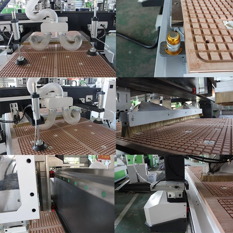 Multi Processes 3 Heads Wood Door Making CNC Cutting Machine Router 1325 CNC Drilling Machine