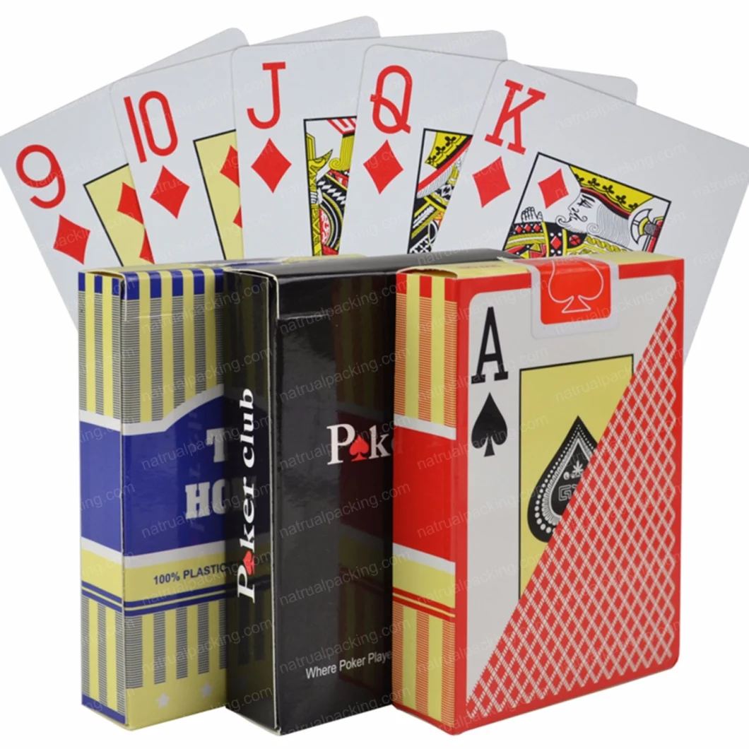 Plastic PVC Waterproof Black Playing Cards 3D Embossing Poker