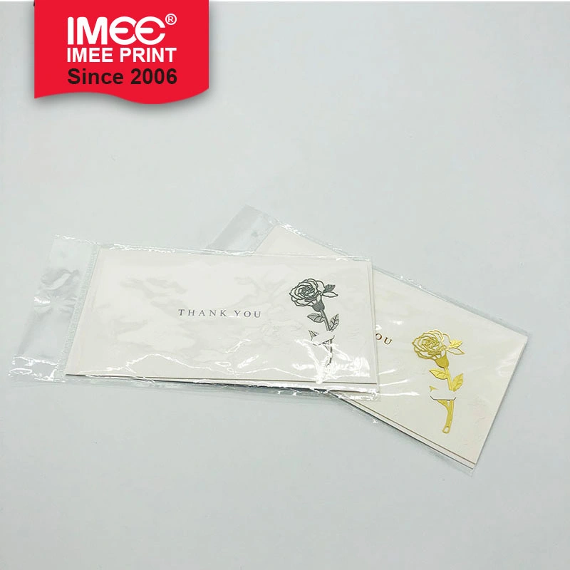 Imee Custom Logo Luxury Embossed Printing Party Greeting Thank You Card Envelope Wedding Invitation Paper Card