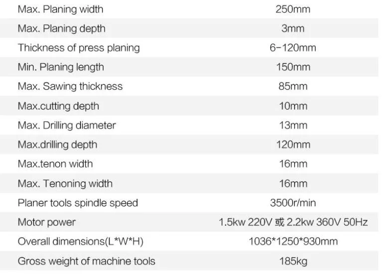   Multi-Function Woodworking Machine for Wood Cutting