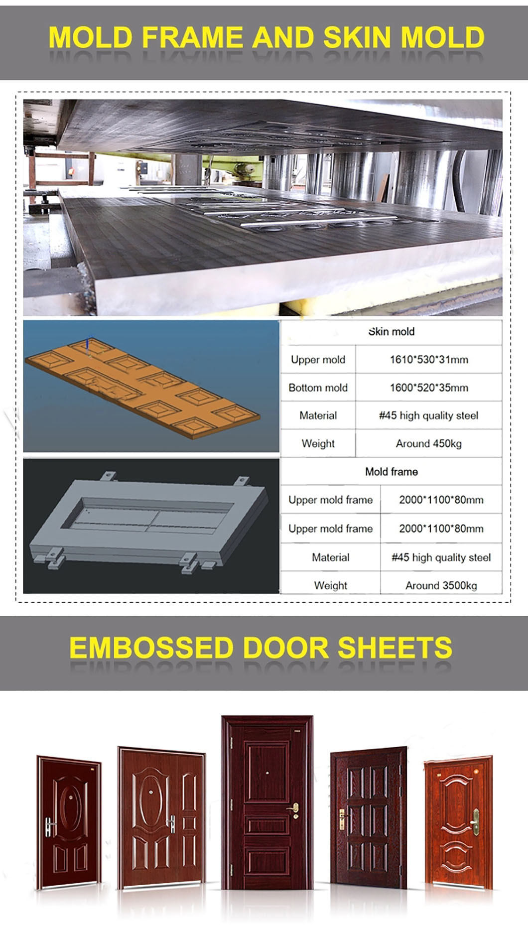 High Quality Door Skin Embossing Hydraulic Hot Press Machine for Door Panel Production Line