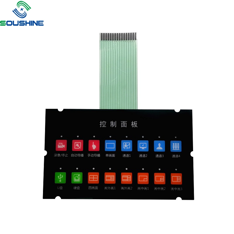 High Quality Delicate Digital Printing Embossed Membrane Keyboard Keypad