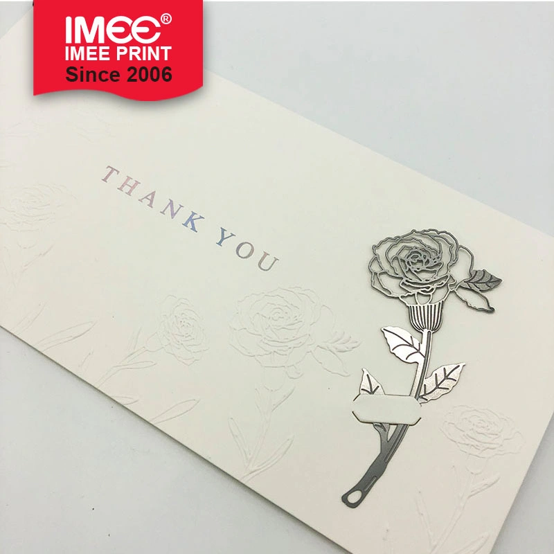 Imee Custom Logo Luxury Embossed Printing Party Greeting Thank You Card Envelope Wedding Invitation Paper Card