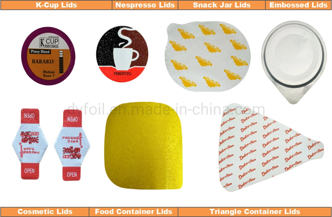 Printing Embossing Easy Peel Aluminum Foil Lids