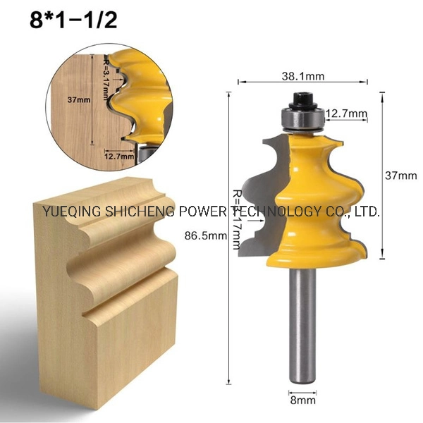 8mm Shank Molding Handdrail Router Bit for Woodworking