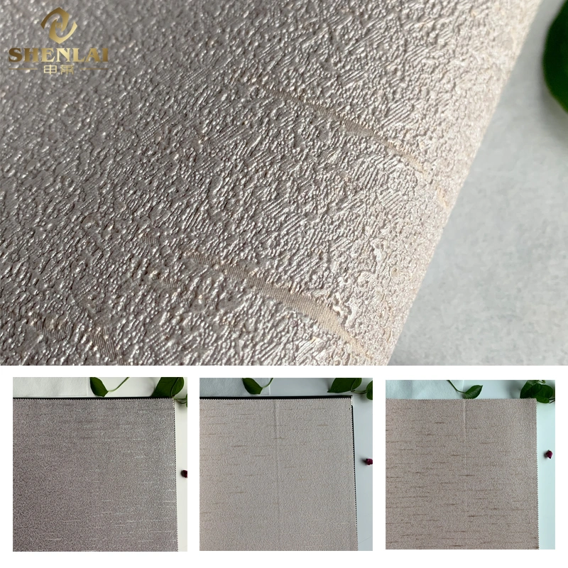 PVC Vinyl Back Paper Waterproof Floral Embossing Fabric Home Decoration 3D Wall Paper