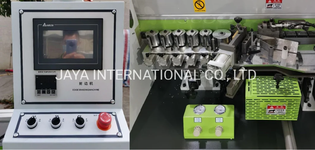 Woodworking heavy duty high speed PVC edge banding machine with corner round trimming MF50F automatic edge bander