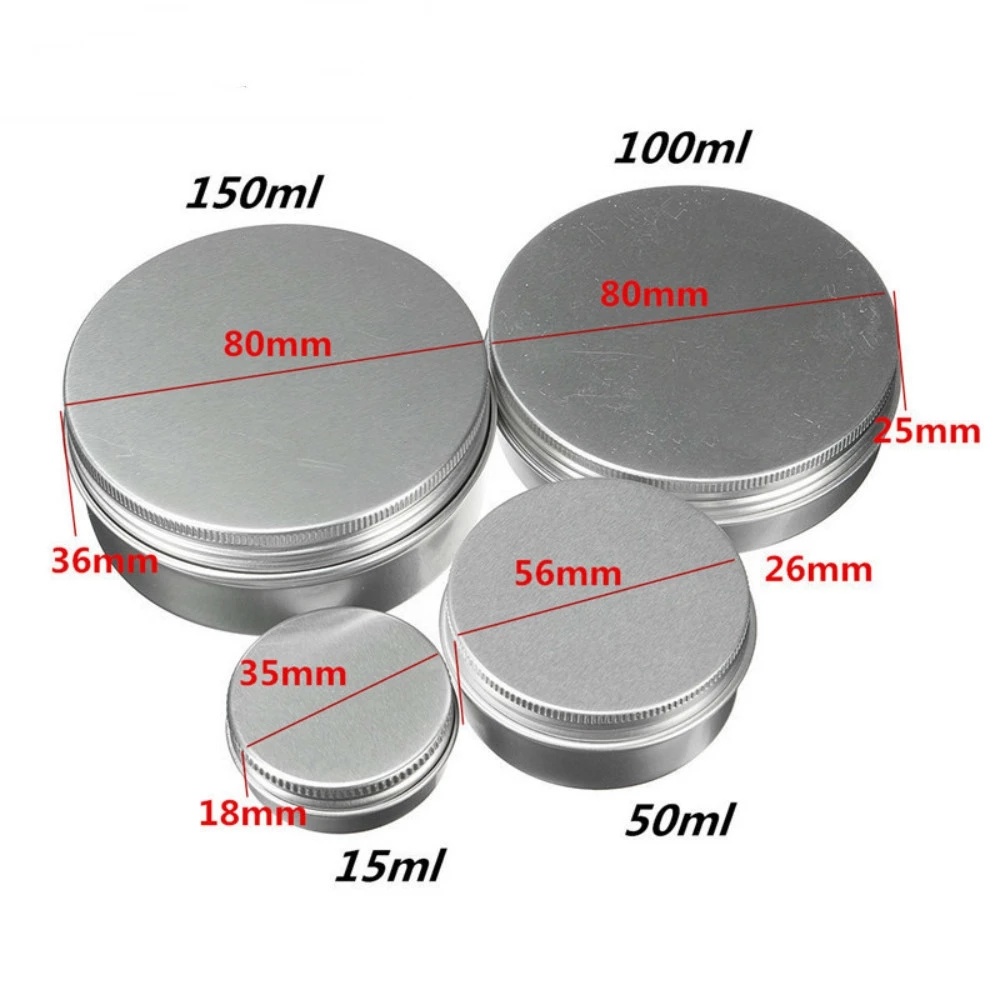 15g 30g 50g 60g Aluminum Cosmetic Jar with Embossing