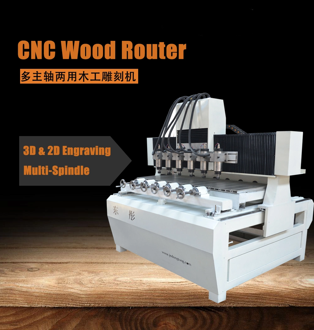 Woodworking Machine, CNC Wood Engraving Machine, Multi Spindle 4 Axis CNC Router