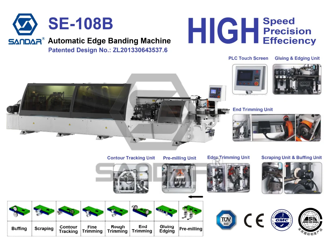 Full Functions Furniture Use PVC Edge Banding Machine