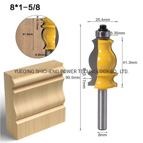 8mm Shank Molding Handdrail Router Bit for Woodworking