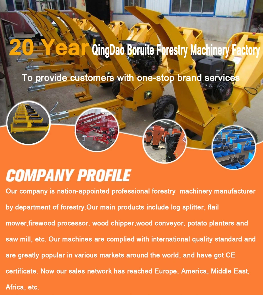 24HP Petrol Engine 35tons 500mm Log Diameter Wood Processor Firewood Processor Log Splitter Wood Cutter