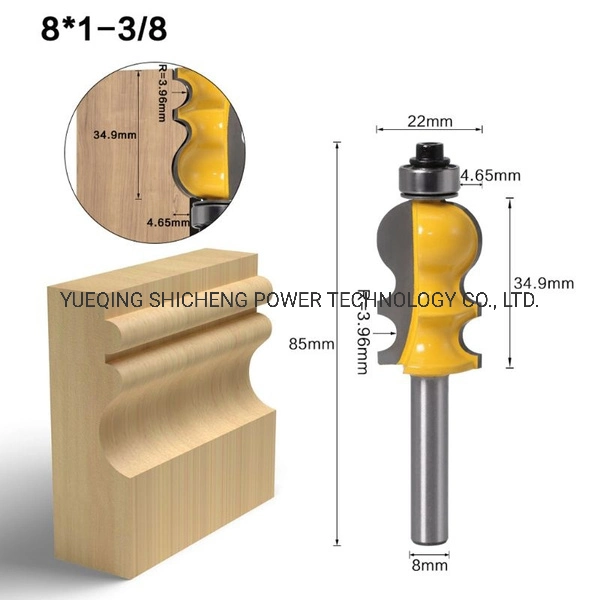 8mm Shank Molding Handdrail Router Bit for Woodworking