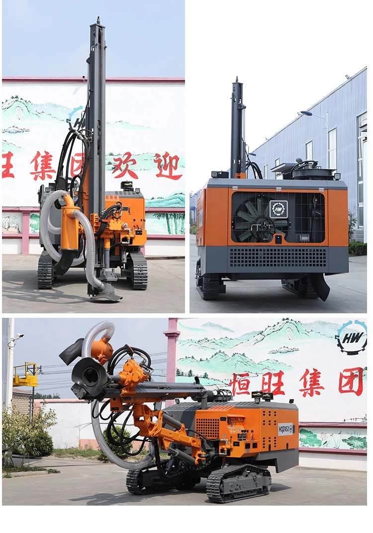 Hengwang Hw-452 Hard Rock Down The Hole Hammer Blast Hole Drill Rig Machine