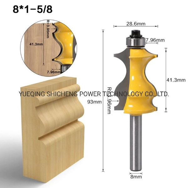 8mm Shank Molding Handdrail Router Bit for Woodworking