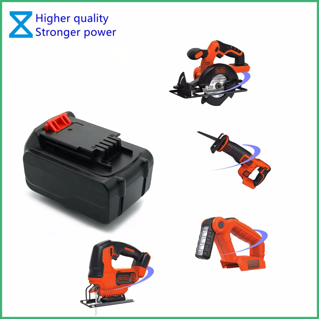 High Quality Factory Customize 18V/20V 5ah Power Tools Replacement Battery for Black&Decker Power Tools