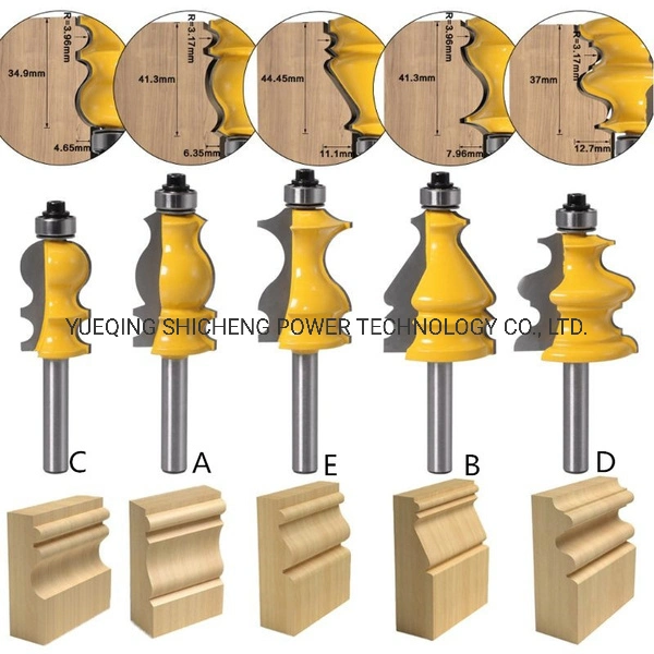 8mm Shank Molding Handdrail Router Bit for Woodworking