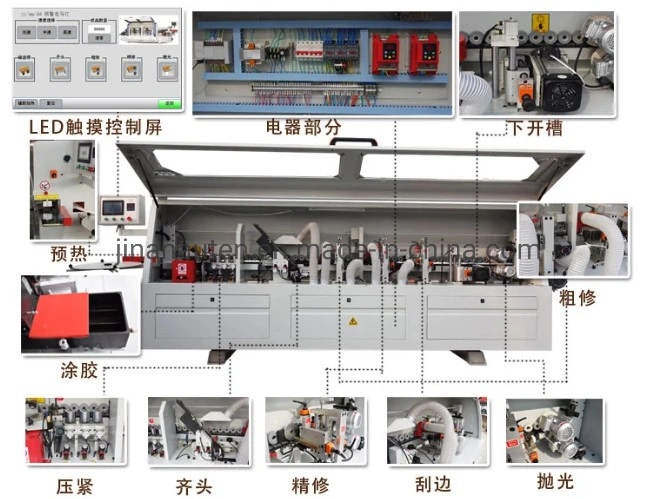 MDF Edge Banding Machine Woodworking Edge Bander with Pre-Milling