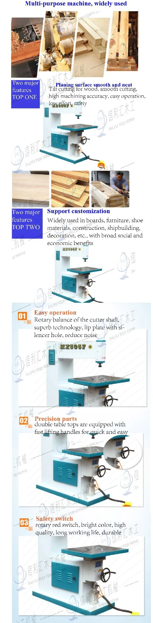 Simple and Easy Small Wood Working Tools for Wood Handicrafts/ Woodworking Wood Router/ Home Use Wood Working Machines/ Single Spindle Milling Machine