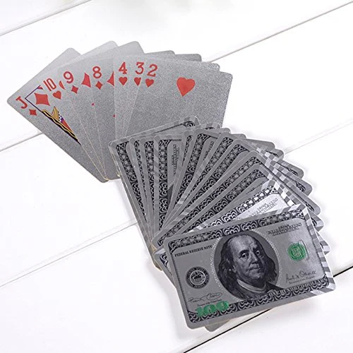 Waterproof Plastic Embossing Playing Cards Gold Foil Poker