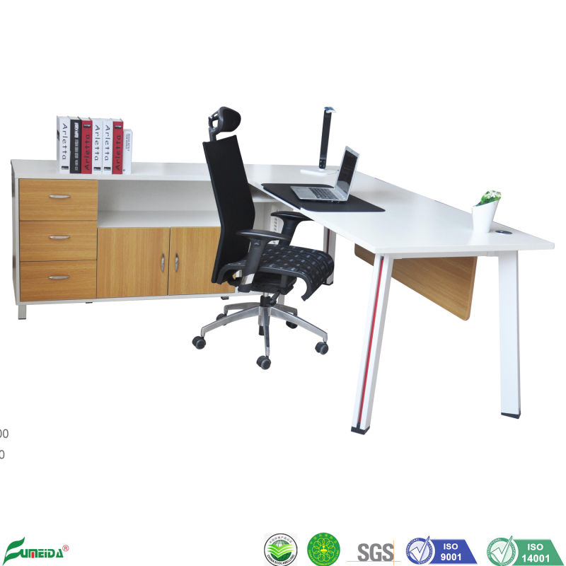 PVC Edge MDF Paper Office Desk Boss Table Wooden Office Table