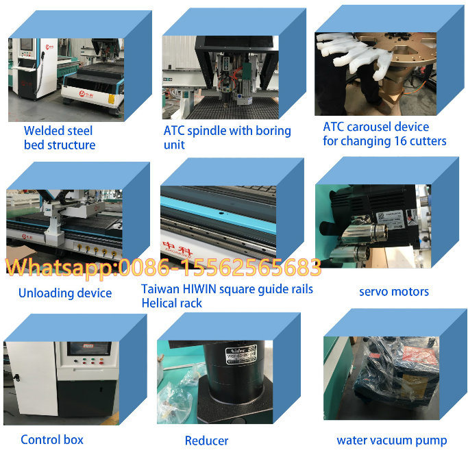 Auto Loading Table Atc Woodworking Cutting Machine