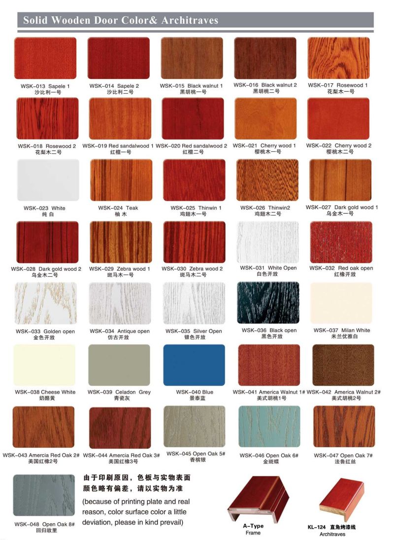 Design with Catalogue for Wooden Main Entrance Room Door