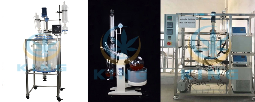 Cbd Full Spectrum Oil Purity 50L Jacketed Glass Crystallization Filtration Reactor