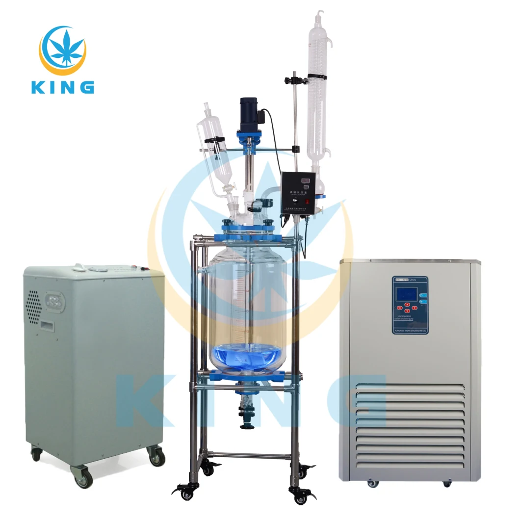 Cbd Full Spectrum Oil Purity 50L Jacketed Glass Crystallization Filtration Reactor