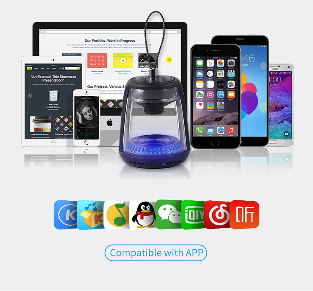 Wts Rechargeable HiFi Music Tws Speaker Professional Mini Portable Tower Round Mini Bluetooth Speaker
