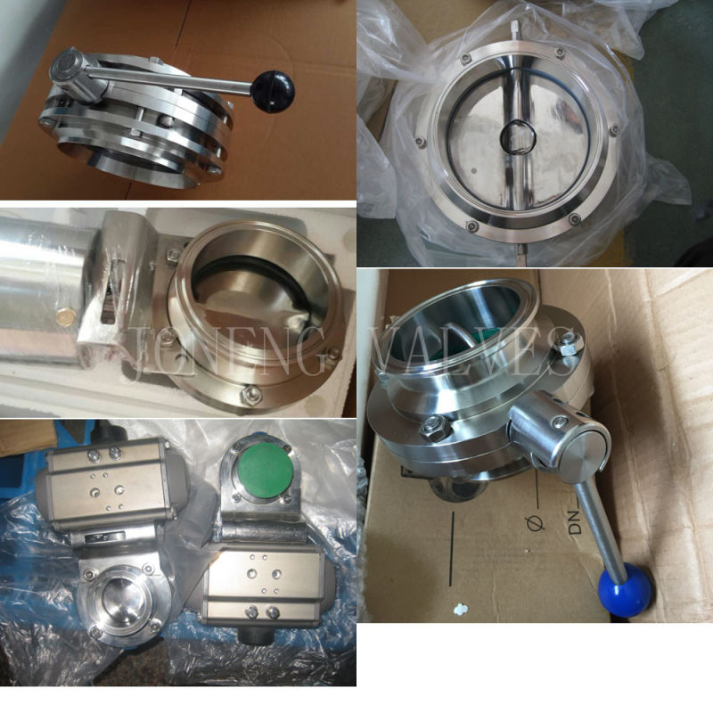 China Stainless Steel Food Grade Manual Plastic Handle Triclamp Butterfly Valve (JN-BV 1008)