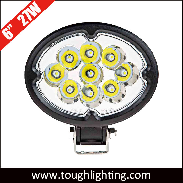 Universal 6 Inch 27W Oval CREE Waterproof IP67 LED Tractor Working Light