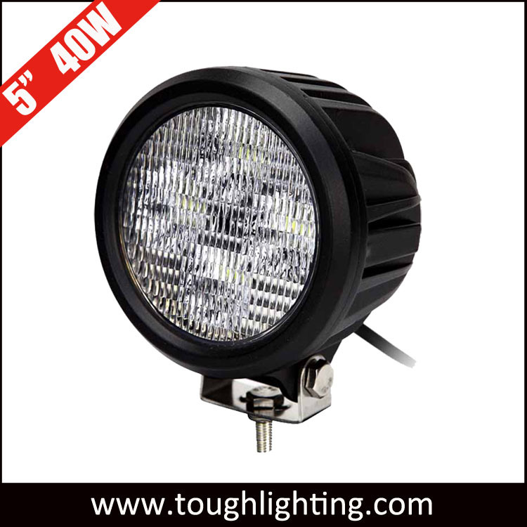 12V 5 Inch 40W Waterproof Round CREE Tractor LED Work Lamp