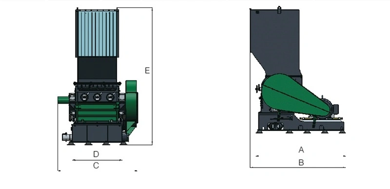 Heavy Duty Plastic Paint Barrels IBC Trash Can Recycling Shredding Granulator