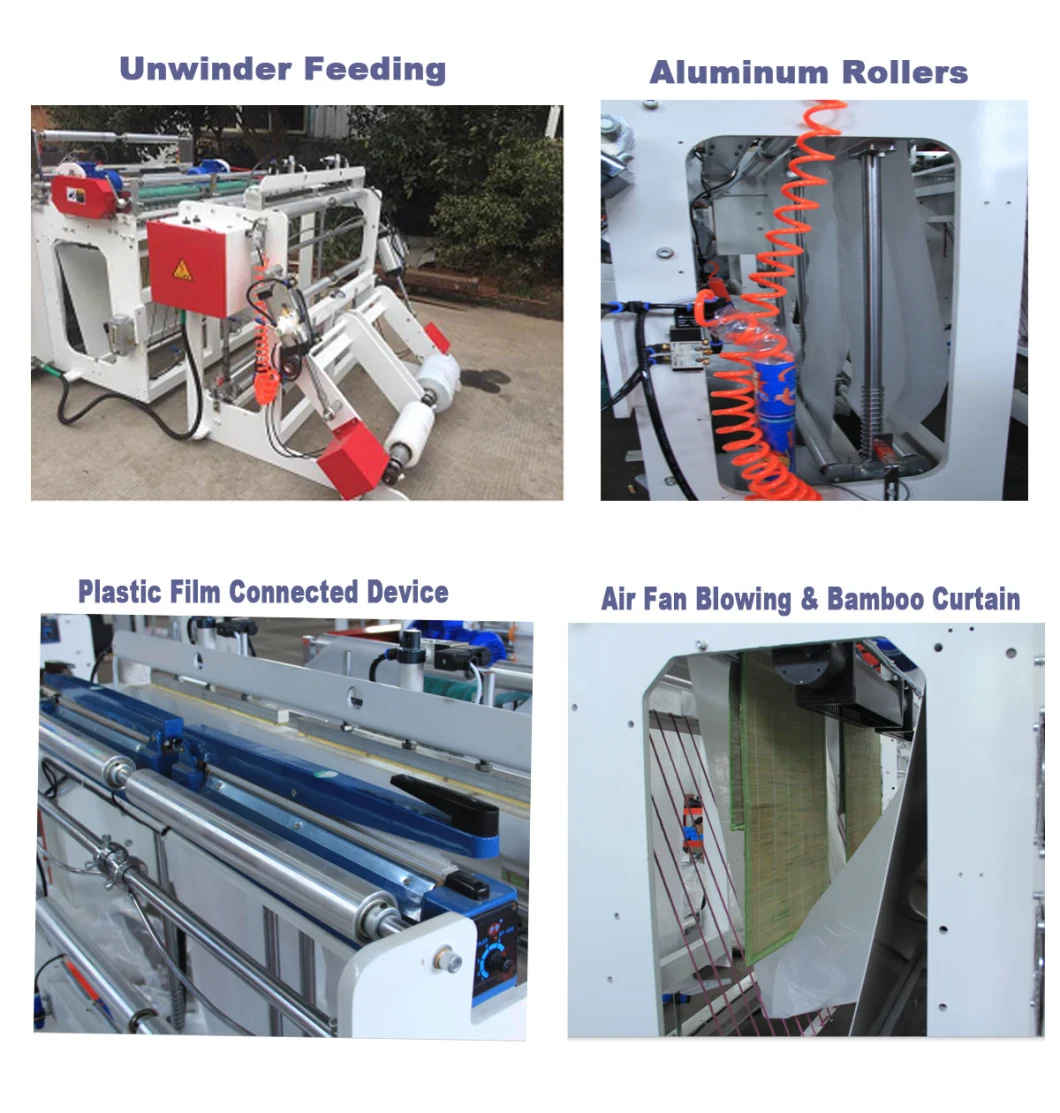 Vegetable and Biodegradable Plastic Flat Plastic Flexible Packaging Biodegradable Plastic Rolling Bag with Core Making Machine
