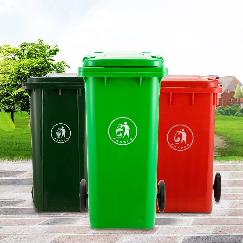 Food and Beverage Business Dustbin PVC Material Color Customizable Dustbin 100L 120L 240L Large Capacity