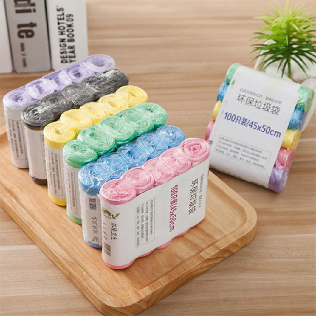 HDPE Colorful Kitchen Waterproof Trash Bags Bin Bag, Refuse Trash Bag