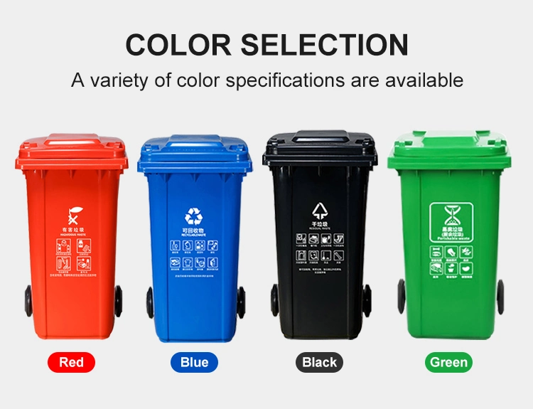 Large Capacity Heavy-Duty Trash Rubbish Garbage Storage Dust Waste Plastic Bin