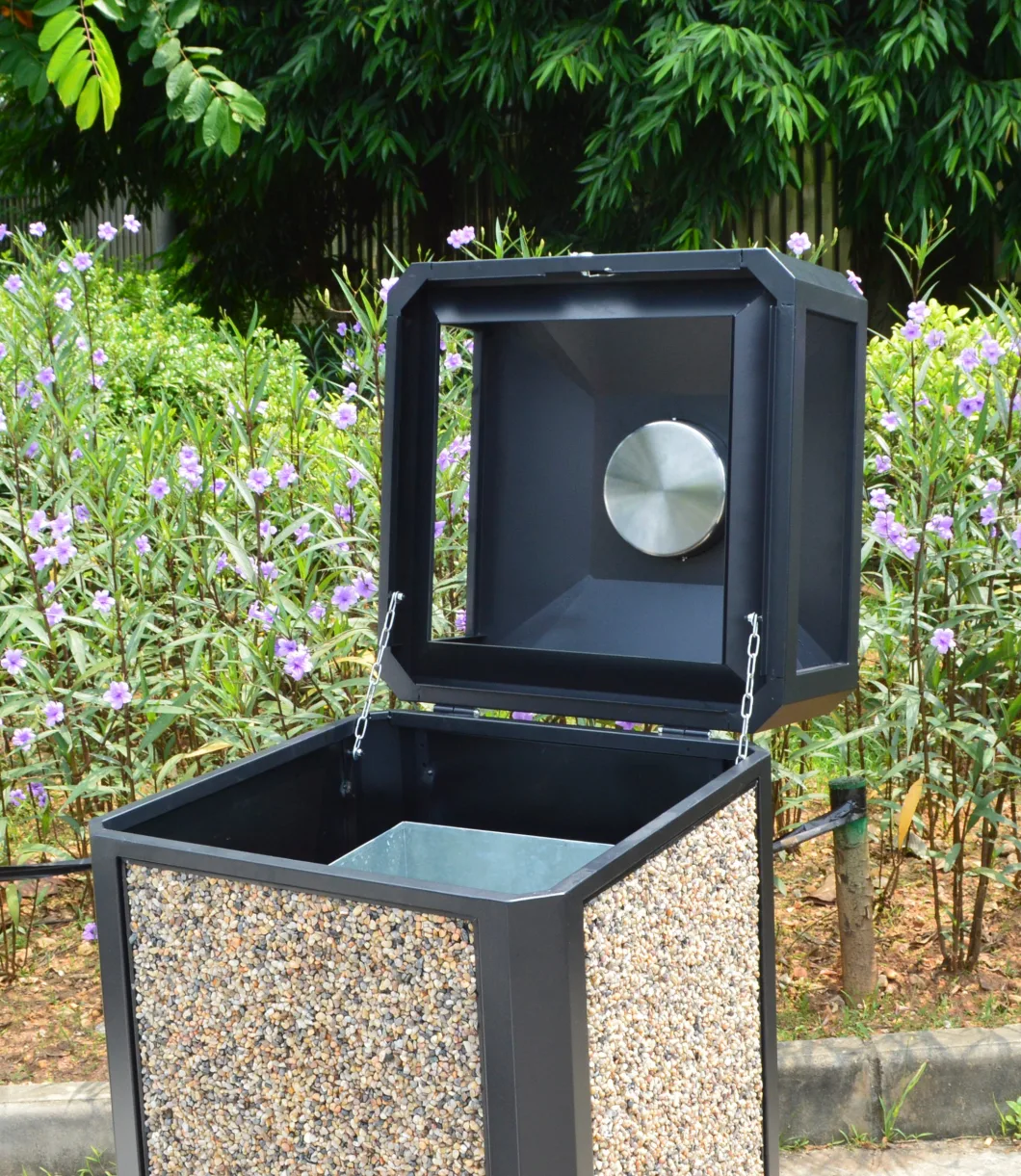 Big Capacity Recycled Small Stone Body Trash Can/Dustbin (HW-512)