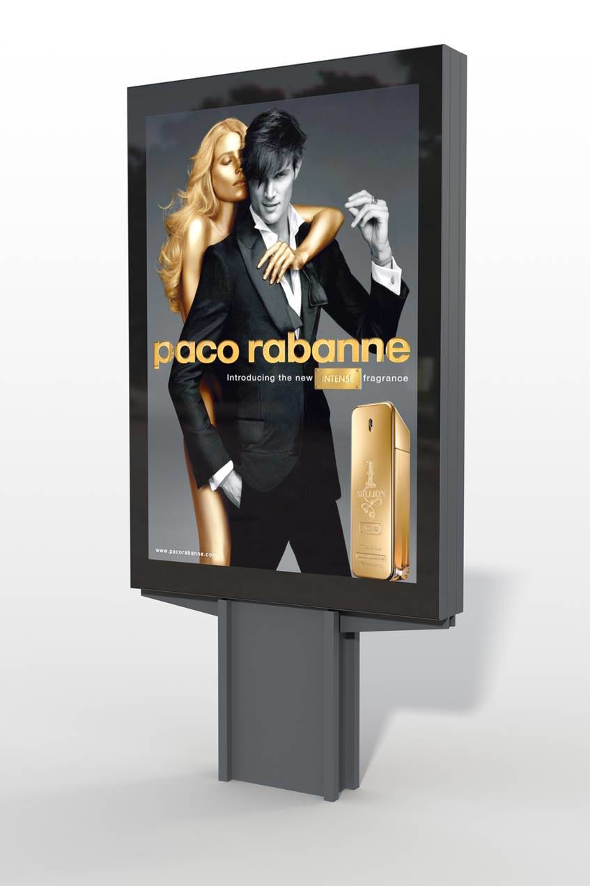 55 Inch Portable Poster Media LED Display, LED Mirror Poster, TFT LCD