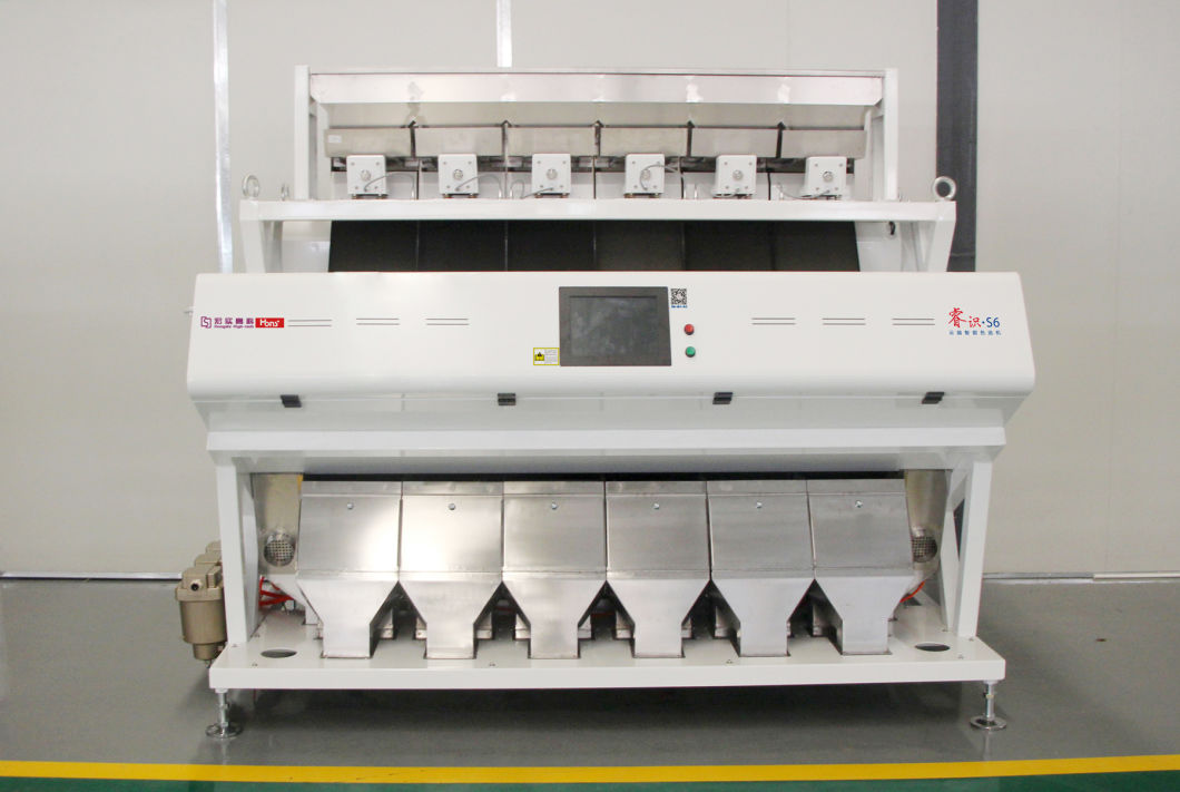 Hons+ New RGB Full Color Sorting Machine Rice Color Sorter Plastic Pellets Sorting Machine 6 Chutes Agriculture Color Sorter