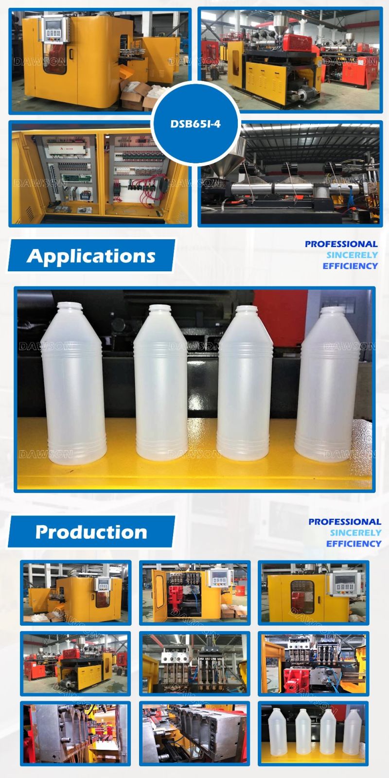 Energy Saving Milk Bottles Continuous Blow Molding Machine