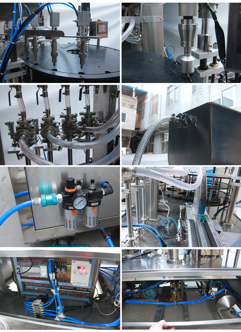 Automatic Monoblock Bubble Water Liquid Filling Machine for Long Tube