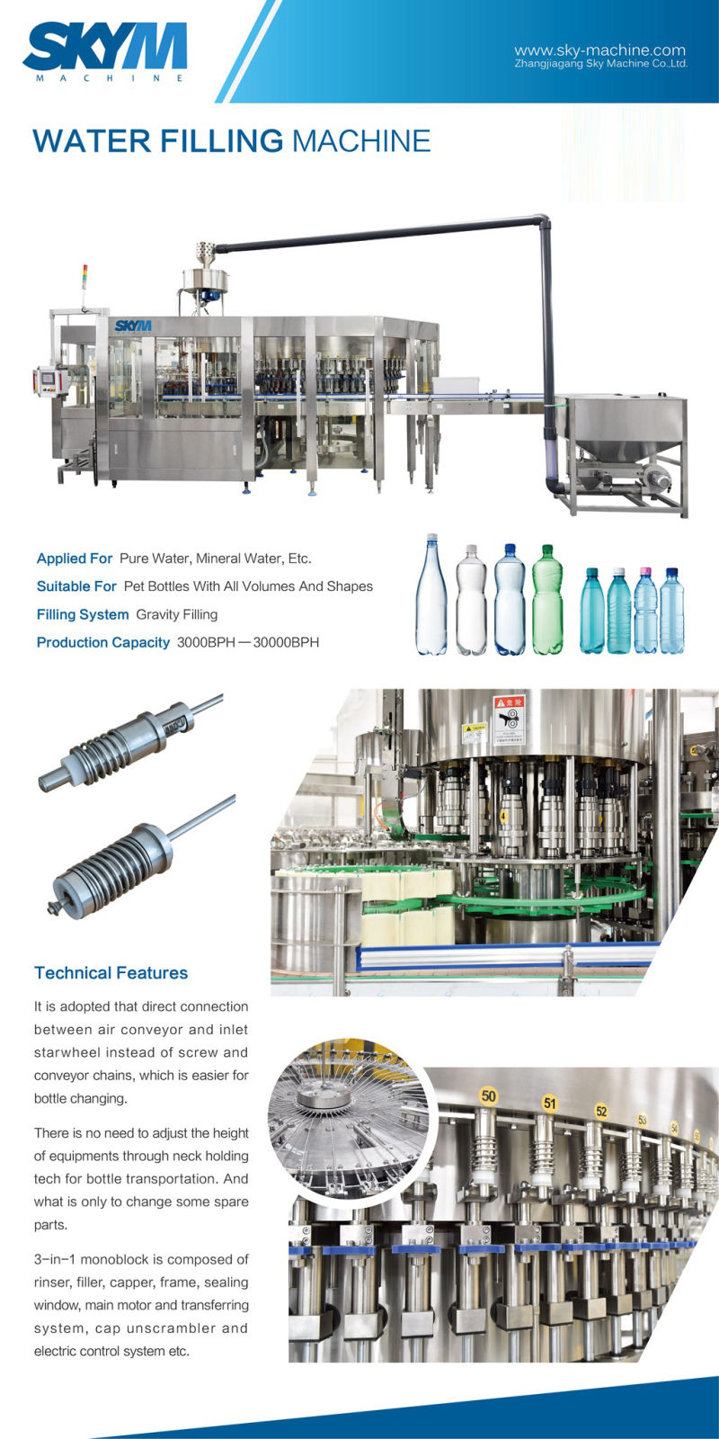 Automatic Bottle Liquid Water Filling Machine Filler Filling Machine