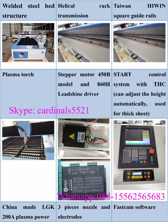 200A Plasma Power Used CNC Cutting Machine Plasma Machine