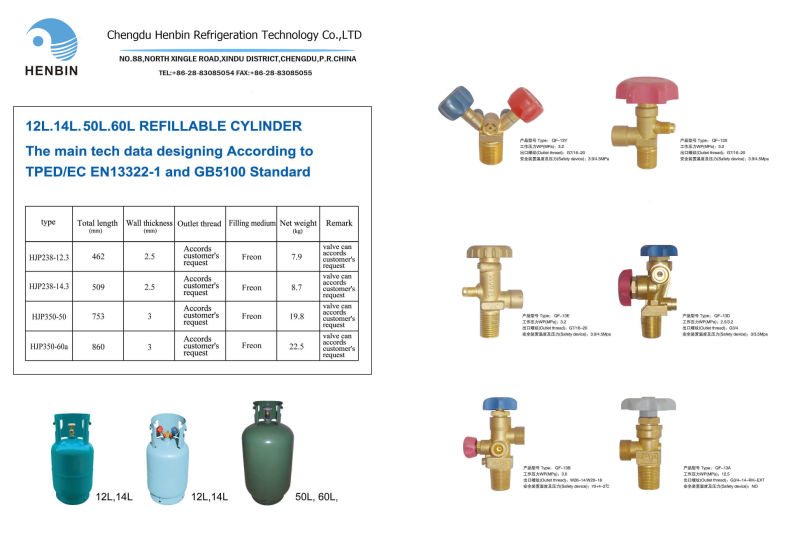 Empty 2-Piece Tinplate Can to Fill Refrigerant R134A R410A Gas