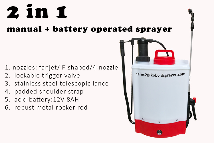 16L Electric Backpack Agricultural Weed Sprayer Garden Weed Sprayer Portable Backpack Sprayer