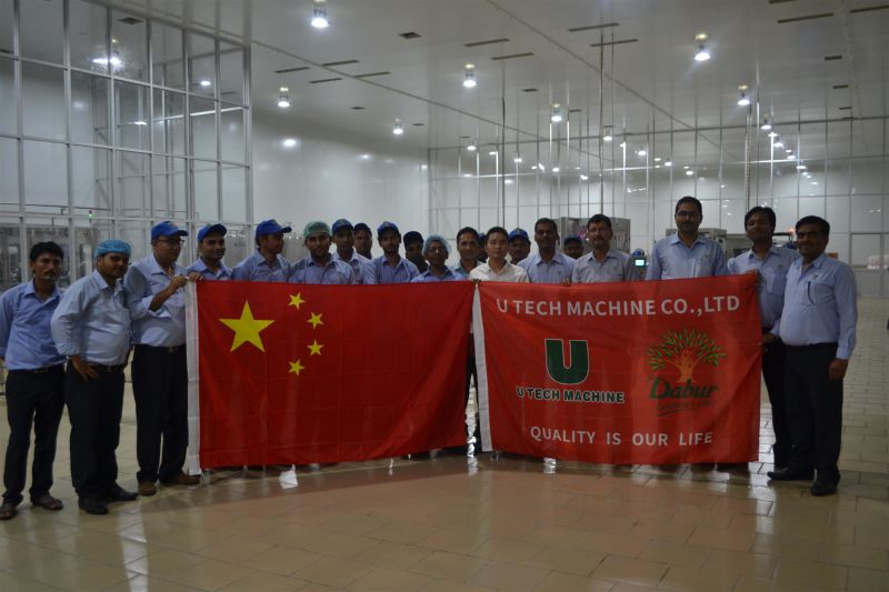 Automatic Plastic Litchi Milk Bottle Washing Filling Machine/Aluminum Foil Sealing Machine