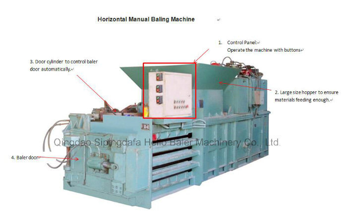 Horizontal plastic hydraulic press baler machine for PET/waste paper/aluminum cans/fabrics